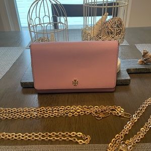 Tory Burch Emerson Wallet Crossbody Bag Saffiano Leather